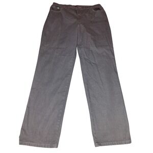 Gloria Vanderbilt Amanda Classic High Rise Straight Leg Jeans Gray Womens 16